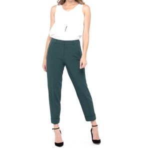 TEAL SLIM CUFFED ANKLE PANT